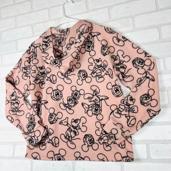 Mickey Mouse Disney Junior's Fleece Hoodie 1/4 Zip Pullover Casual Size Small - Picture 11 of 14